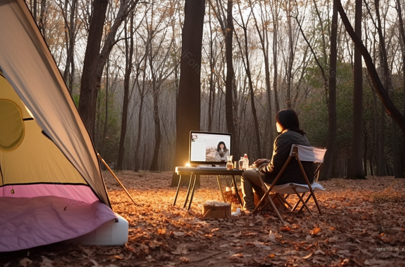 夜晚在森林里露营旅行帐蓬,高清,摄影图,摄影图片,图片大全,摄影图免费下载